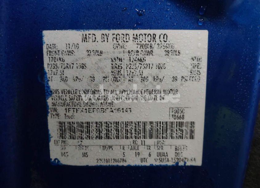 Photo 9 of 2011 Ford F-150 XLT (VIN 1FTFX1EF0BFA16143)