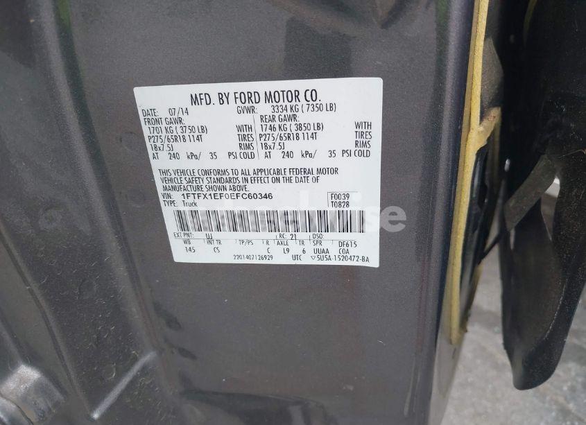 Photo 9 of 2014 Ford F-150 STX (VIN 1FTFX1EF0EFC60346)