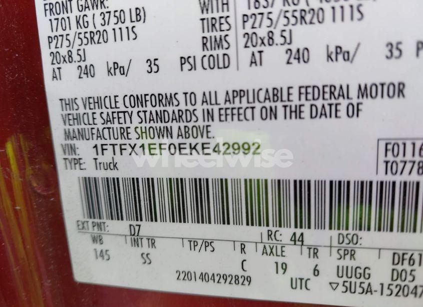 Photo 9 of 2014 Ford F-150 STX (VIN 1FTFX1EF0EKE42992)