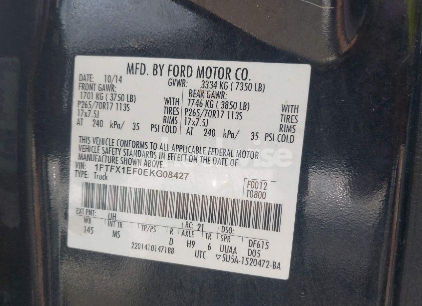 Photo 9 of 2014 Ford F-150 XLT (VIN 1FTFX1EF0EKG08427)