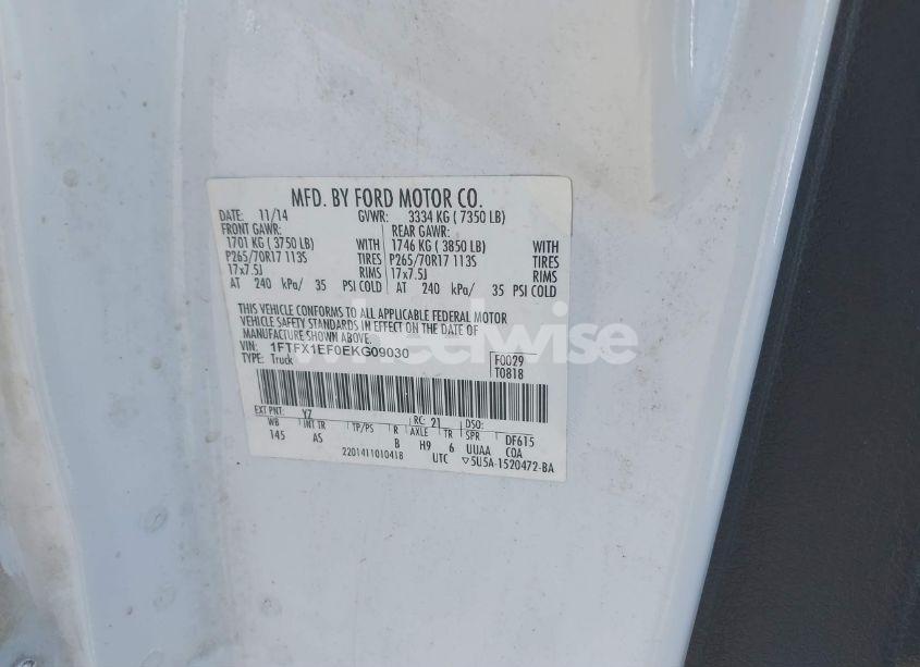 Photo 9 of 2014 Ford F-150 XL (VIN 1FTFX1EF0EKG09030)