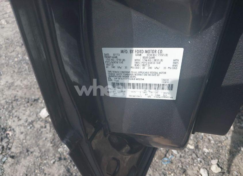 Photo 9 of 2013 Ford F-150 STX (VIN 1FTFX1EF1DKF40234)