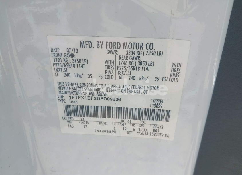 Photo 9 of 2013 Ford F-150 STX (VIN 1FTFX1EF2DFD09626)