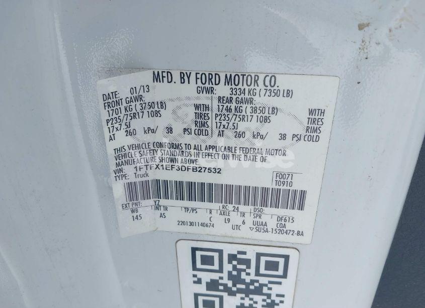 Photo 8 of 2013 Ford F-150 XL (VIN 1FTFX1EF3DFB27532)