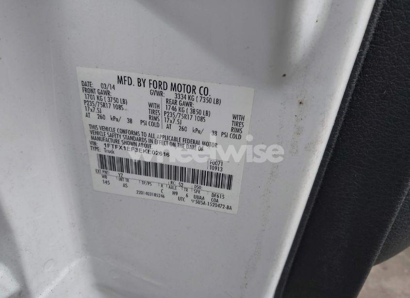 Photo 9 of 2014 Ford F-150 XL (VIN 1FTFX1EF3EKE02616)