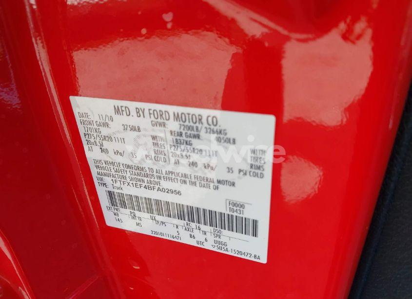 Photo 9 of 2011 Ford F-150 XLT (VIN 1FTFX1EF4BFA02956)