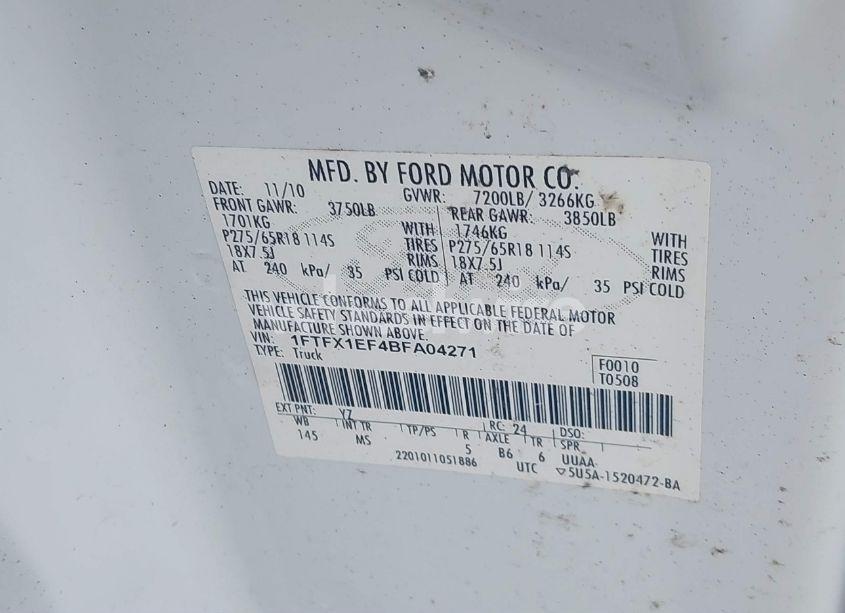 Photo 9 of 2011 Ford F-150 XLT (VIN 1FTFX1EF4BFA04271)