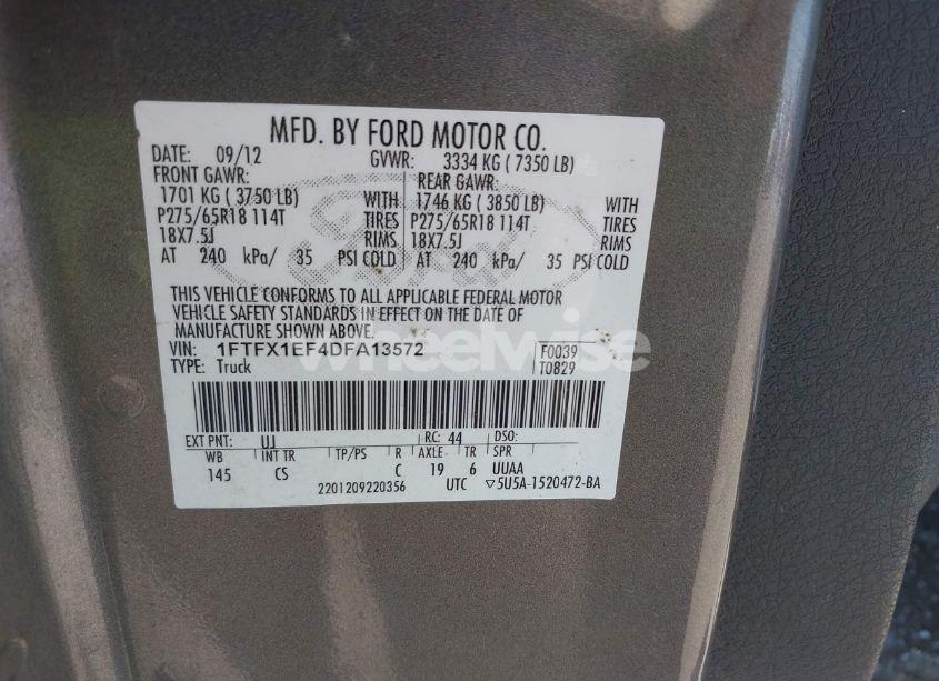 Photo 9 of 2013 Ford F-150 STX (VIN 1FTFX1EF4DFA13572)