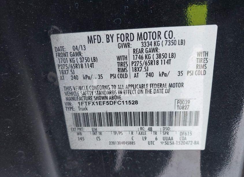 Photo 9 of 2013 Ford F-150 STX (VIN 1FTFX1EF5DFC11528)