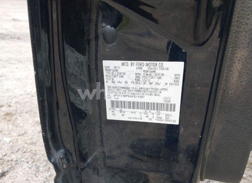 Photo 9 of 2011 Ford F-150 XLT (VIN 1FTFX1EF6BFD15507)