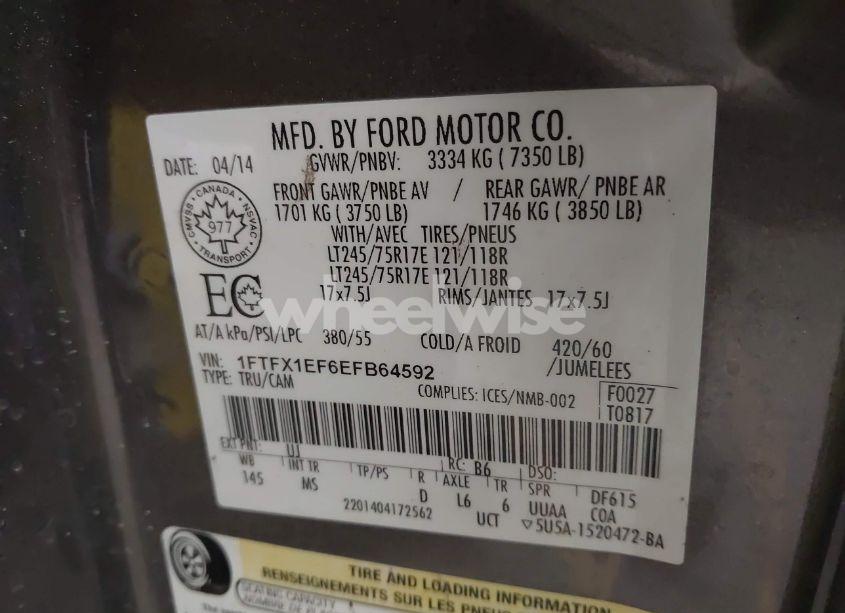 Photo 9 of 2014 Ford F-150 XLT (VIN 1FTFX1EF6EFB64592)