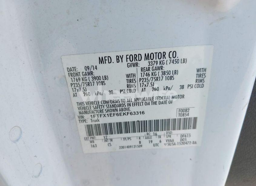 Photo 9 of 2014 Ford F-150 XL (VIN 1FTFX1EF6EKF63316)