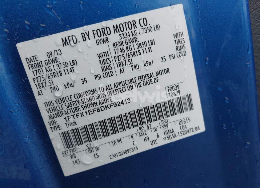 Photo 9 of 2013 Ford F-150 STX (VIN 1FTFX1EF8DKF92413)