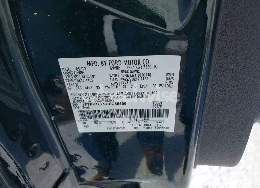 Photo 9 of 2013 Ford F-150 XL (VIN 1FTFX1EF9DFC55595)