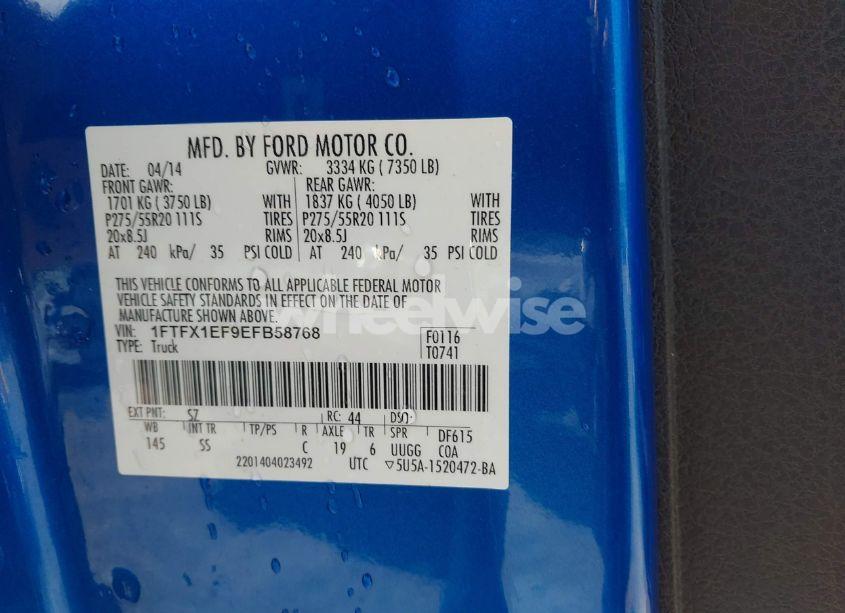 Photo 9 of 2014 Ford F-150 STX (VIN 1FTFX1EF9EFB58768)