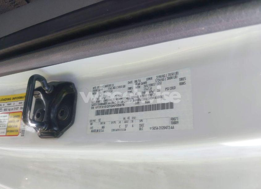 Photo 9 of 2016 Ford F-150 XLT (VIN 1FTFX1EG7GKF55978)