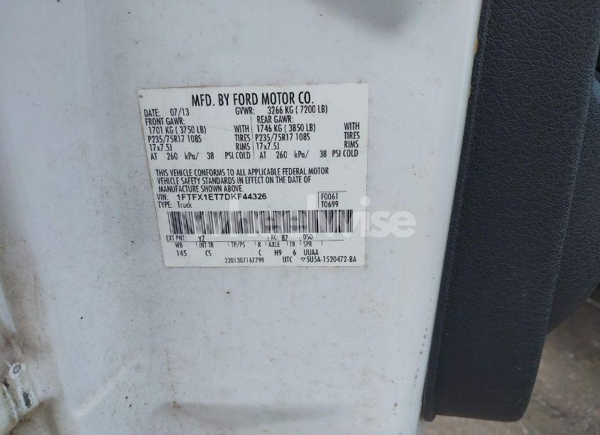 Photo 9 of 2013 Ford F-150 XL (VIN 1FTFX1ET7DKF44326)