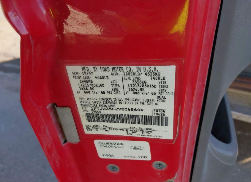 Photo 9 of 1997 Ford F-350 XL (VIN 1FTJW35F2VEC65644)