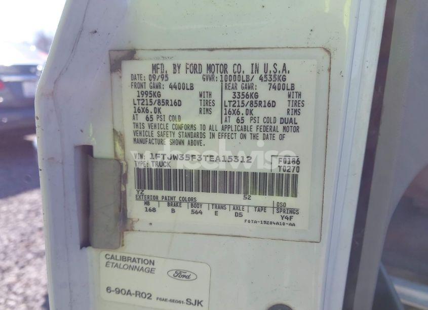 Photo 9 of 1996 Ford F350 N/A (VIN 1FTJW35F3TEA15312)