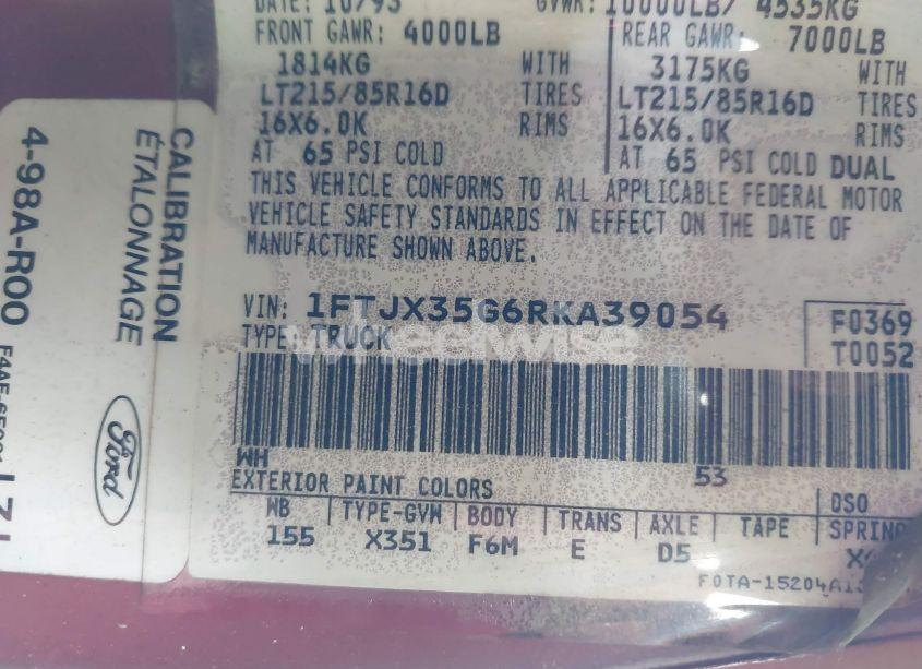 Photo 9 of 1994 Ford F350 N/A (VIN 1FTJX35G6RKA39054)