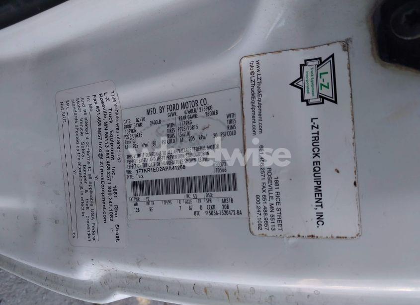 Photo 9 of 2010 Ford Ranger XL/XLT (VIN 1FTKR1ED2APA41268)