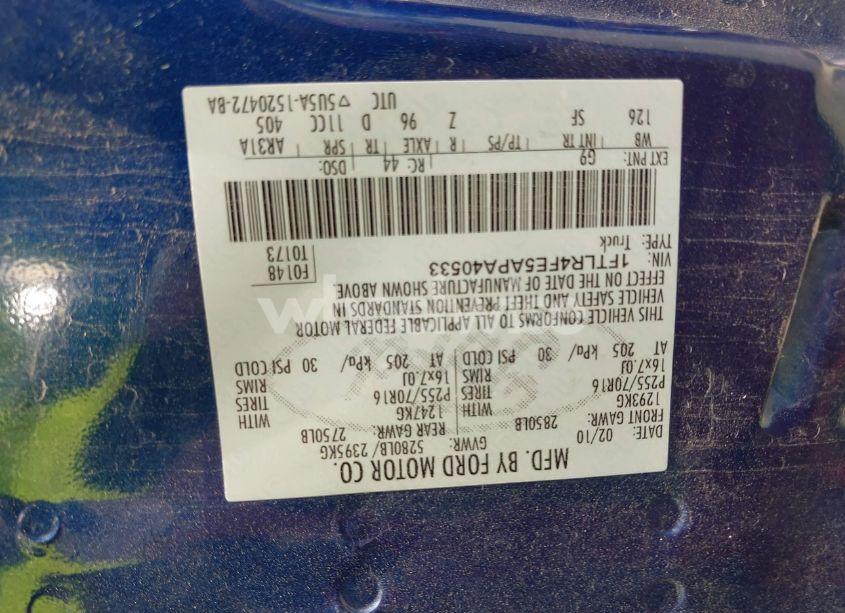 Photo 9 of 2010 Ford Ranger SPORT/XLT (VIN 1FTLR4FE5APA40533)