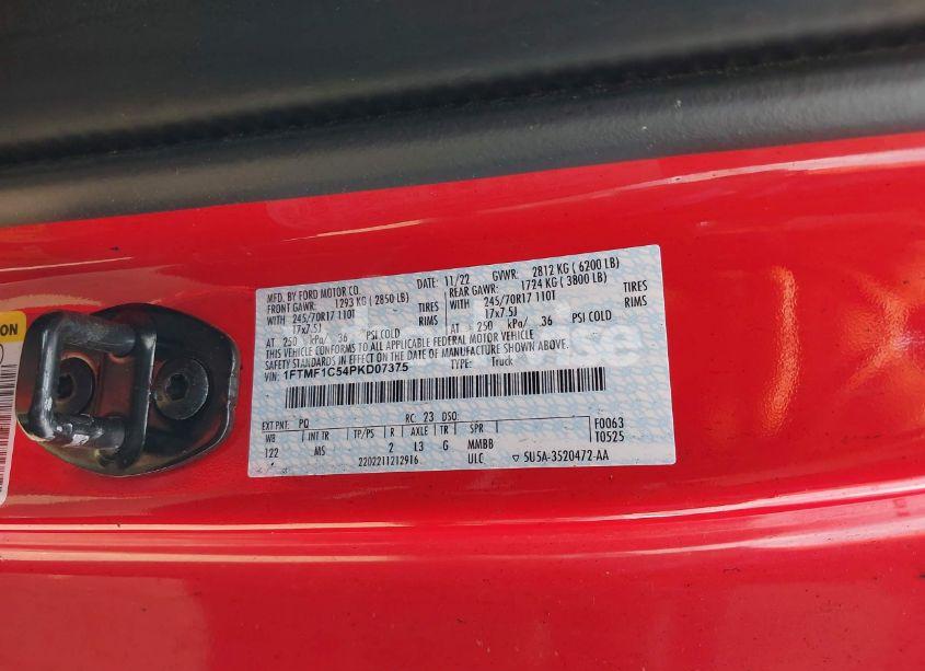 Photo 9 of 2023 Ford F-150 XLT (VIN 1FTMF1C54PKD07375)