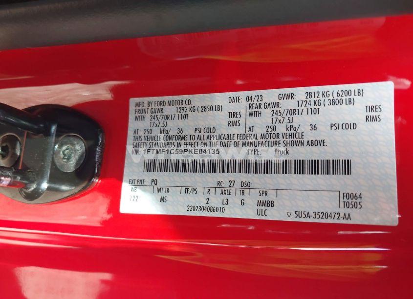 Photo 9 of 2023 Ford F-150 XLT (VIN 1FTMF1C59PKE04135)