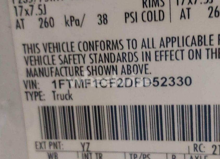 Photo 9 of 2013 Ford F-150 XL (VIN 1FTMF1CF2DFD52330)