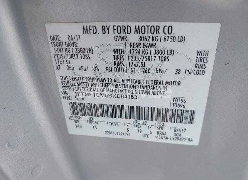 Photo 9 of 2011 Ford F-150 XL (VIN 1FTMF1CM0BKD84163)