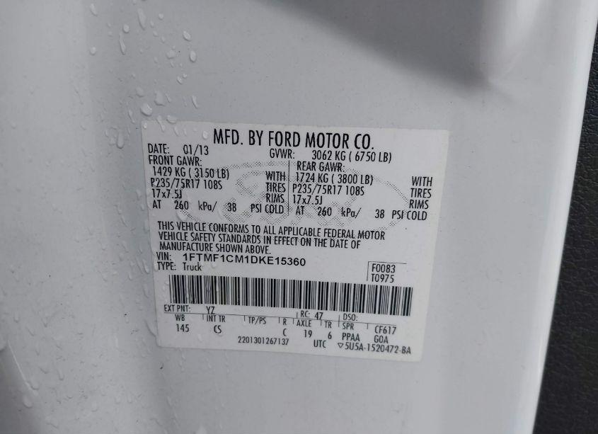 Photo 9 of 2013 Ford F150 N/A (VIN 1FTMF1CM1DKE15360)