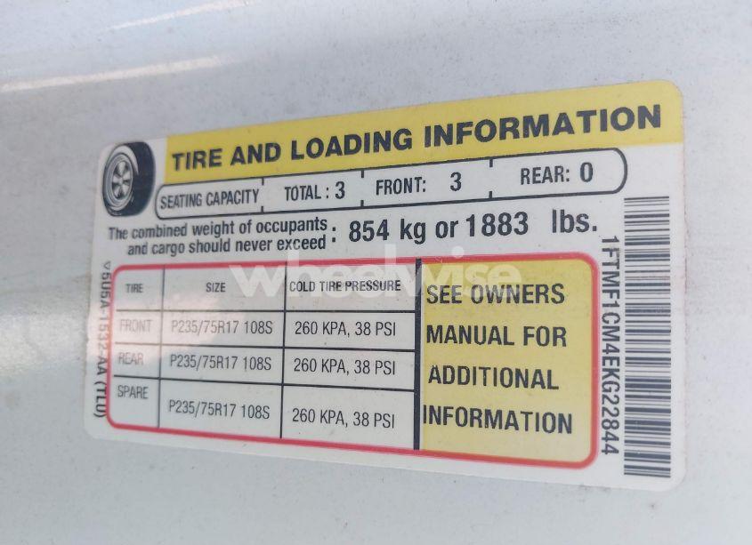 Photo 8 of 2014 Ford F-150 XL (VIN 1FTMF1CM4EKG22844)