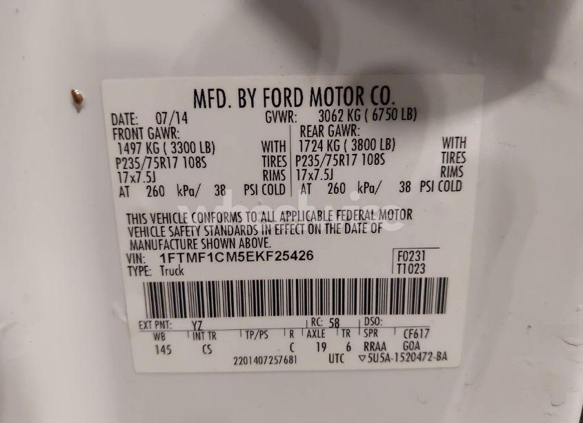 Photo 9 of 2014 Ford F-150 XL (VIN 1FTMF1CM5EKF25426)