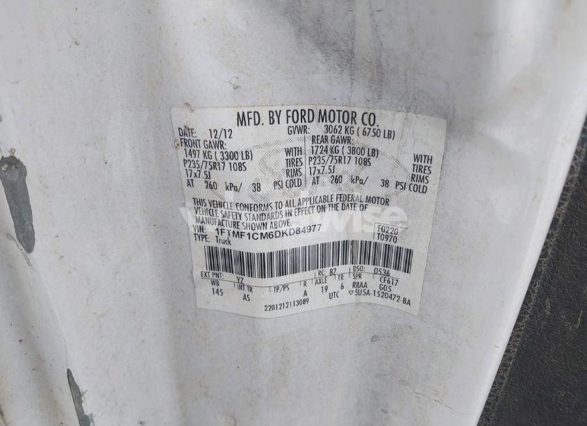 Photo 9 of 2013 Ford F-150 XL (VIN 1FTMF1CM6DKD84977)