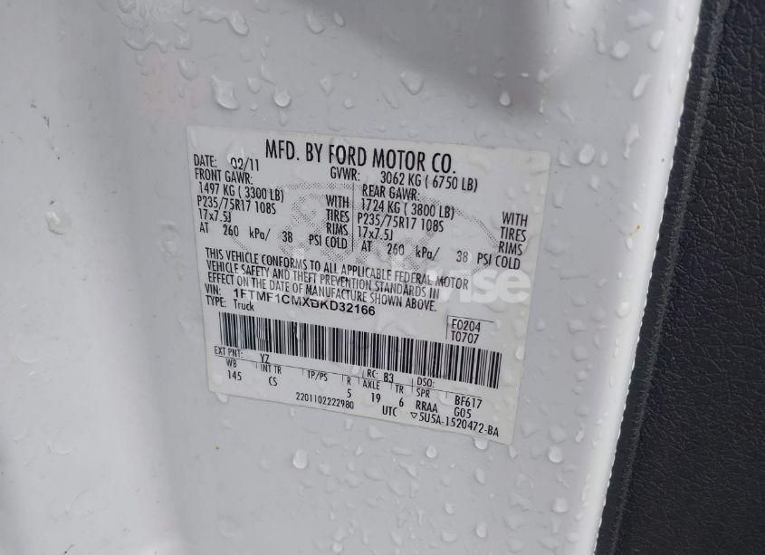 Photo 9 of 2011 Ford F-150 XL (VIN 1FTMF1CMXBKD32166)