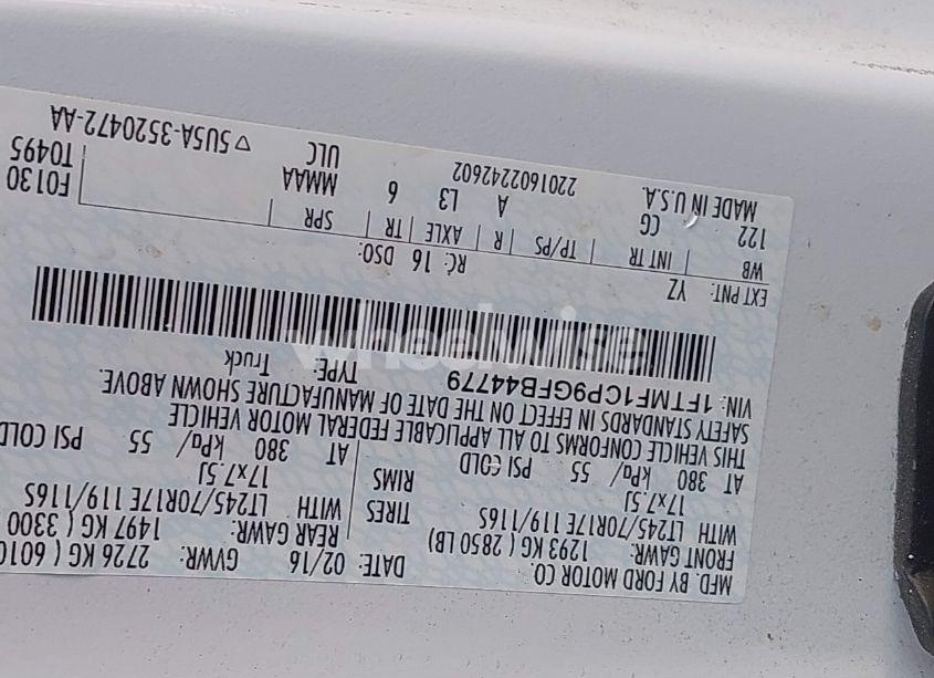 Photo 9 of 2016 Ford F-150 XL (VIN 1FTMF1CP9GFB44779)