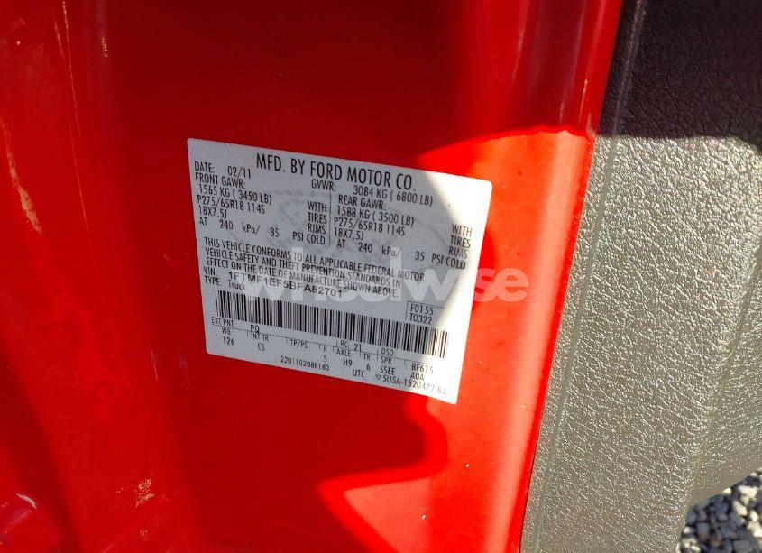 Photo 9 of 2011 Ford F-150 STX (VIN 1FTMF1EF5BFA82701)