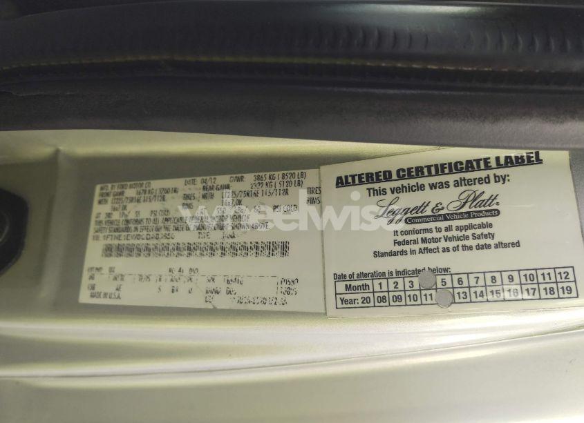 Photo 9 of 2012 Ford E-150 COMMERCIAL (VIN 1FTNE1EW0CDA89656)