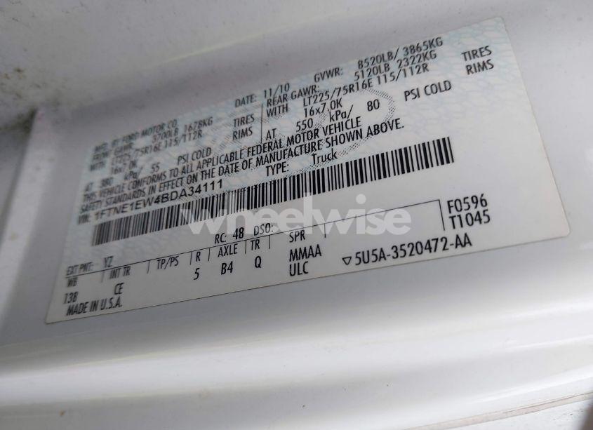 Photo 9 of 2011 Ford E-150 COMMERCIAL (VIN 1FTNE1EW4BDA34111)