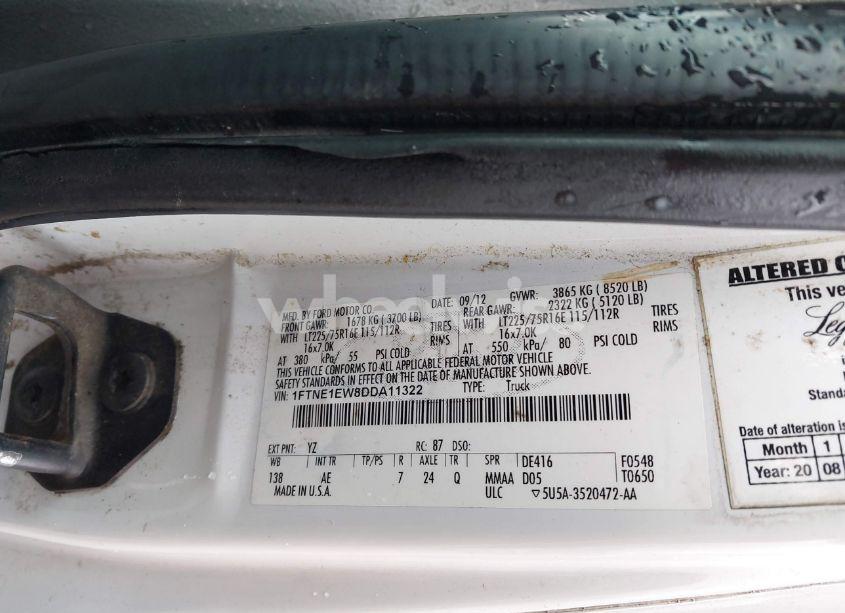 Photo 9 of 2013 Ford E-150 COMMERCIAL (VIN 1FTNE1EW8DDA11322)