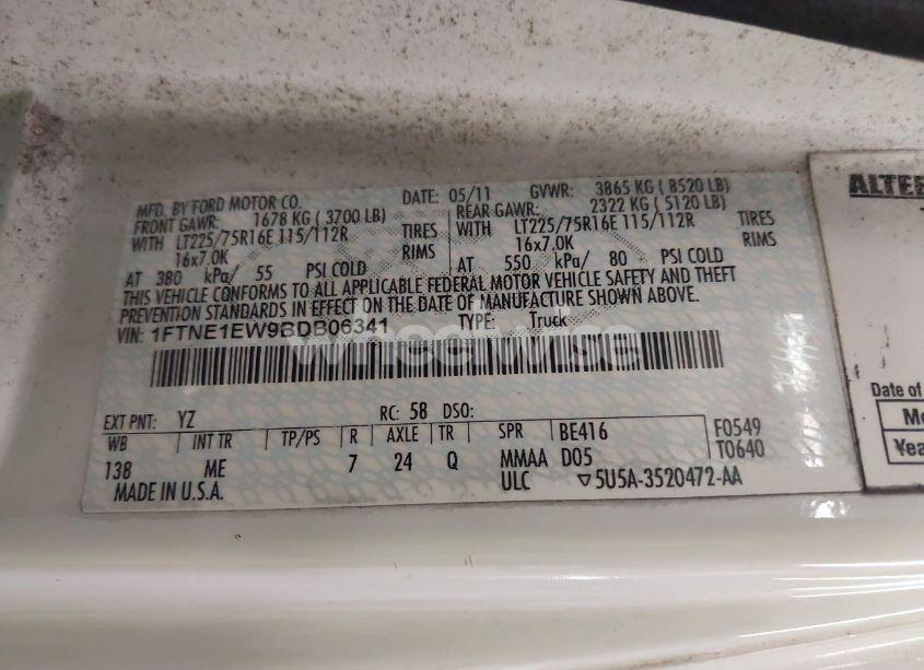 Photo 9 of 2011 Ford E-150 COMMERCIAL (VIN 1FTNE1EW9BDB06341)