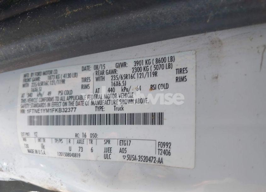 Photo 9 of 2015 Ford Transit-150 (VIN 1FTNE1YM1FKB32377)