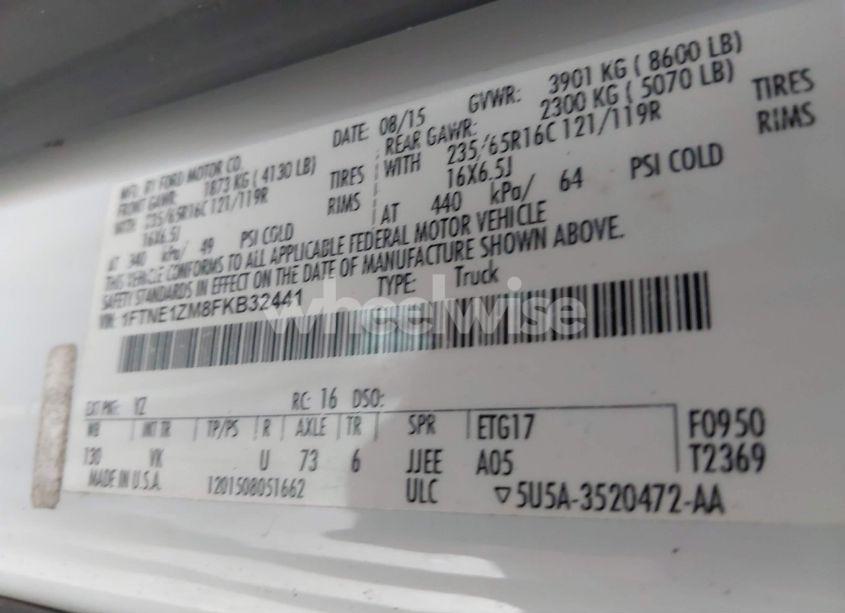 Photo 9 of 2015 Ford Transit-150 (VIN 1FTNE1ZM8FKB32441)