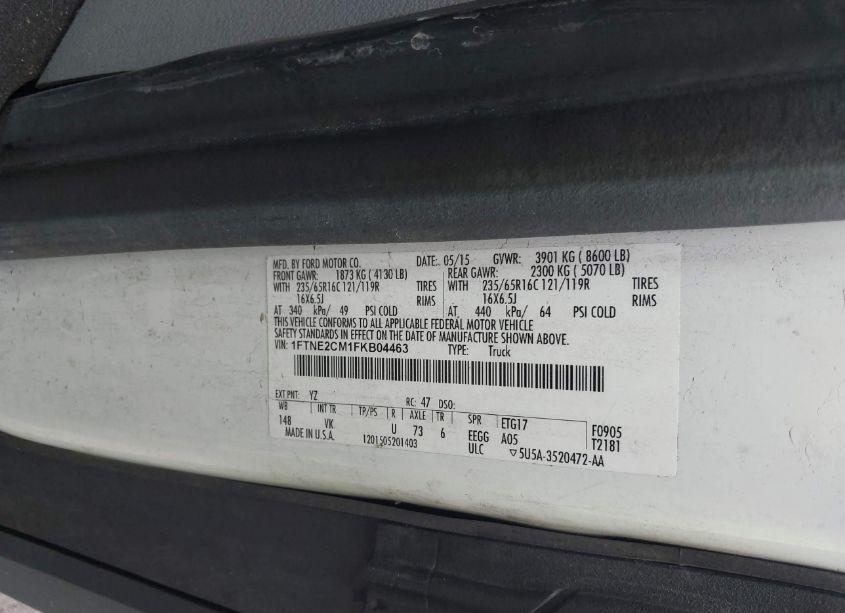 Photo 9 of 2015 Ford Transit-150 (VIN 1FTNE2CM1FKB04463)