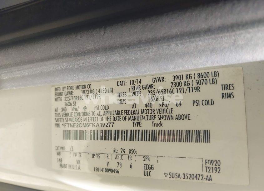 Photo 9 of 2015 Ford Transit-150 (VIN 1FTNE2CM6FKA19277)