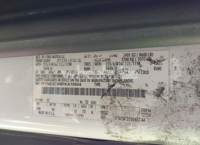 Photo 9 of 2015 Ford Transit-150 (VIN 1FTNE2CM8FKA15604)