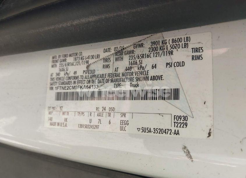 Photo 9 of 2015 Ford Transit-150 (VIN 1FTNE2CM9FKA64133)