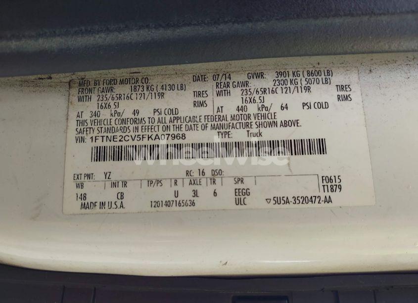 Photo 9 of 2015 Ford Transit-150 (VIN 1FTNE2CV5FKA07968)