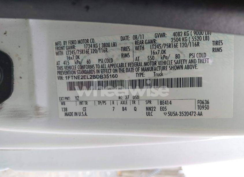 Photo 9 of 2011 Ford E-250 COMMERCIAL (VIN 1FTNE2EL2BDB35160)