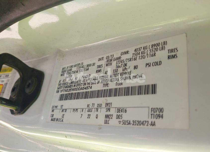 Photo 9 of 2013 Ford E-250 COMMERCIAL (VIN 1FTNE2EW0DDA54574)